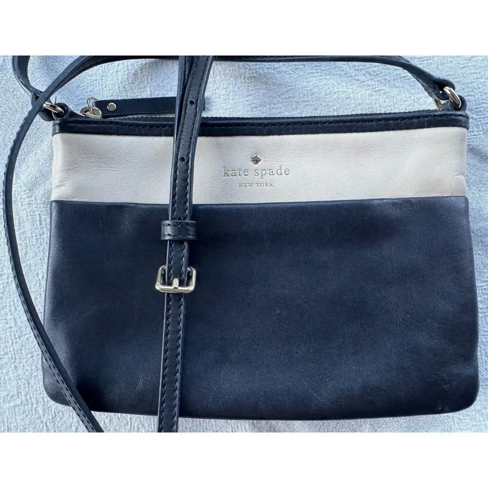 Kate Spade New York Colorblock Crossbody Bag - Black and Ivory